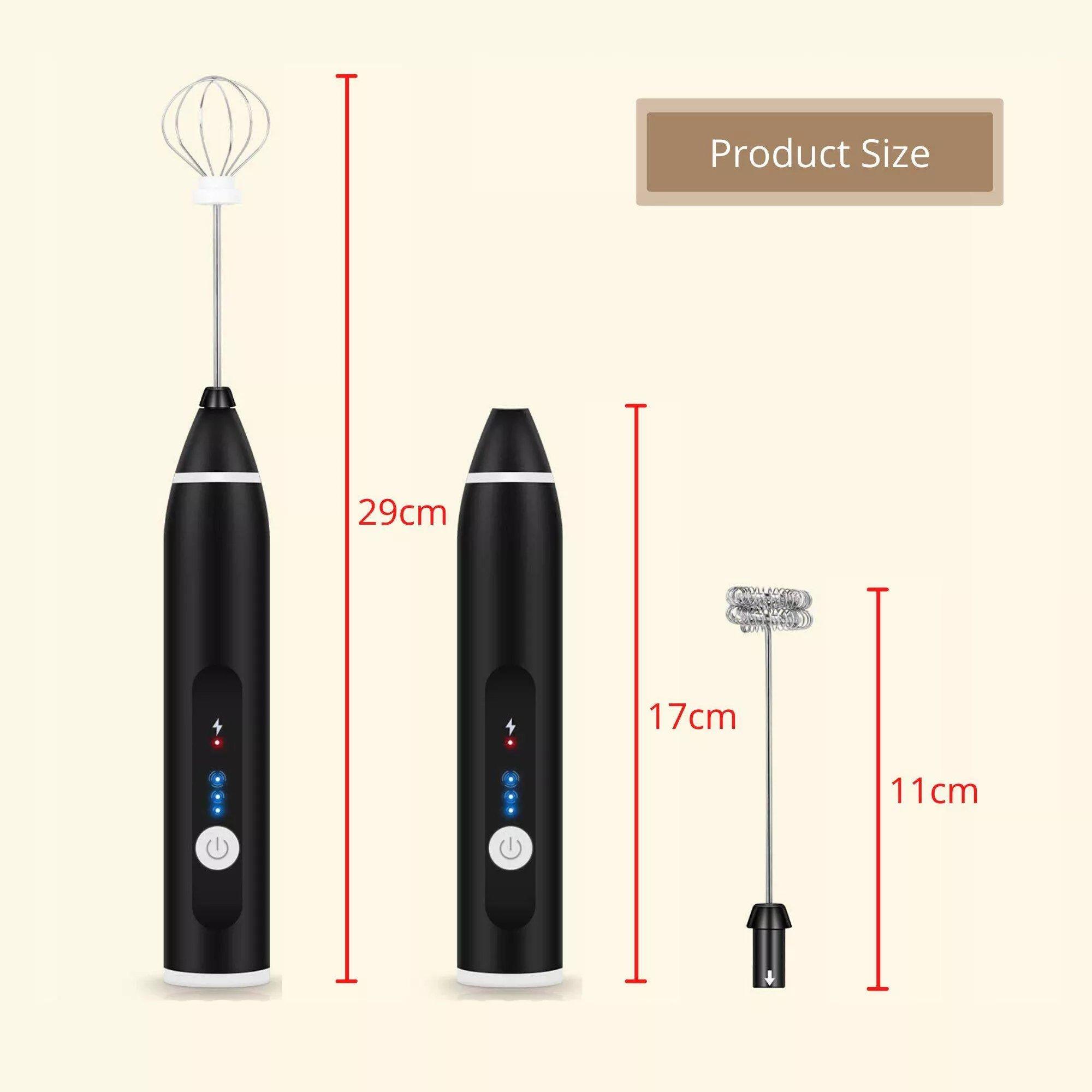 Rechargeable Handheld Electric Coffee Mixer Adjustable Milk Frother Egg