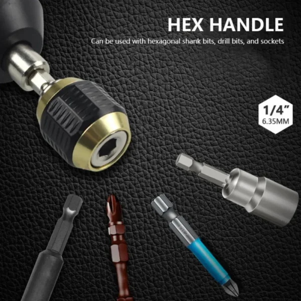 6PCS 1/4 To 4mm Bit Adapter, Hex Screw Driver Bit Adapter