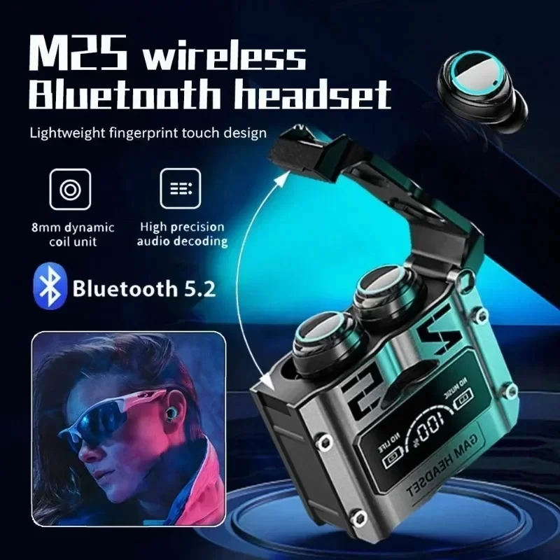 M25-TWS-Wireless-Headphones-Earphones-Bluetooth-Touch-Control-Noise-Reduction-Stereo-Waterproof-Earbuds-Headsets-With-Microphone