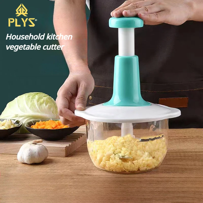 PLYS-press-type-manual-garlic-tamper-multifunctional-vegetable-cutter-household-kitchen-mixer-vegetable-cutter-1