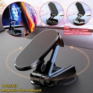 Magnetic Phone Mount 360° Rotation Car Smartphone Holder Stand