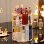 360 rotating makeup organizer storage