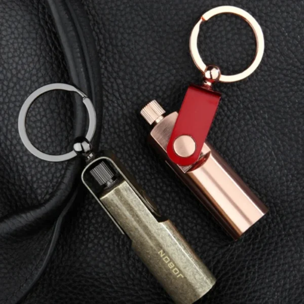 Excel Keychain Metal Flint Keychain Survival Lighter – Compact & Refillable - Excel Store