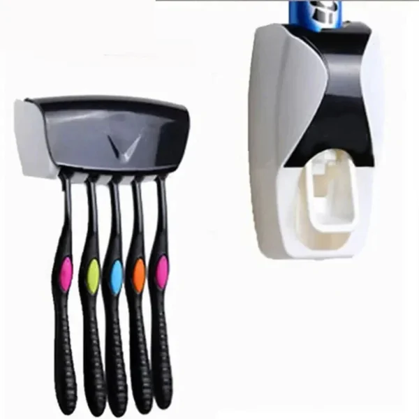 Automatic Toothpaste Dispenser With Brush Holder Wall Mount - Excel Store
