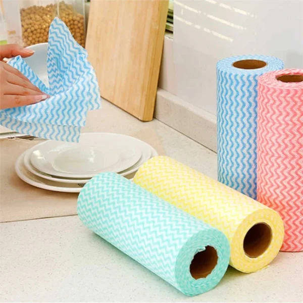 New 50PCS/Roll Cleaning Cloths Disposable Cleaning Rag - Excel Store