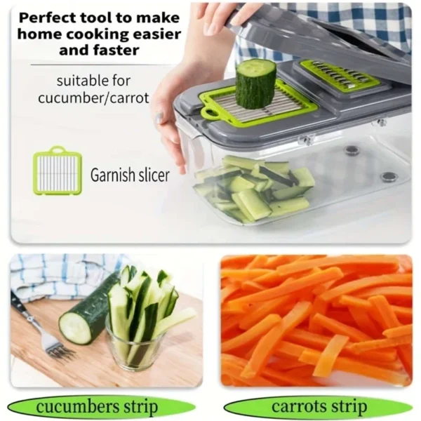 22 piece sets Multi functional Manual Chopper Cutter Slicer - Excel Store