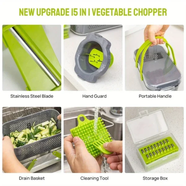 22 piece sets Multi functional Manual Chopper Cutter Slicer - Excel Store