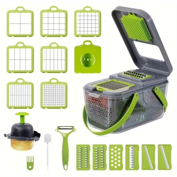 22 piece sets Multi functional Manual Chopper Cutter Slicer - Excel Store