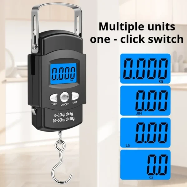 50kg High Precision Digital Hanging Scale Portable Hand Scale - Excel Store